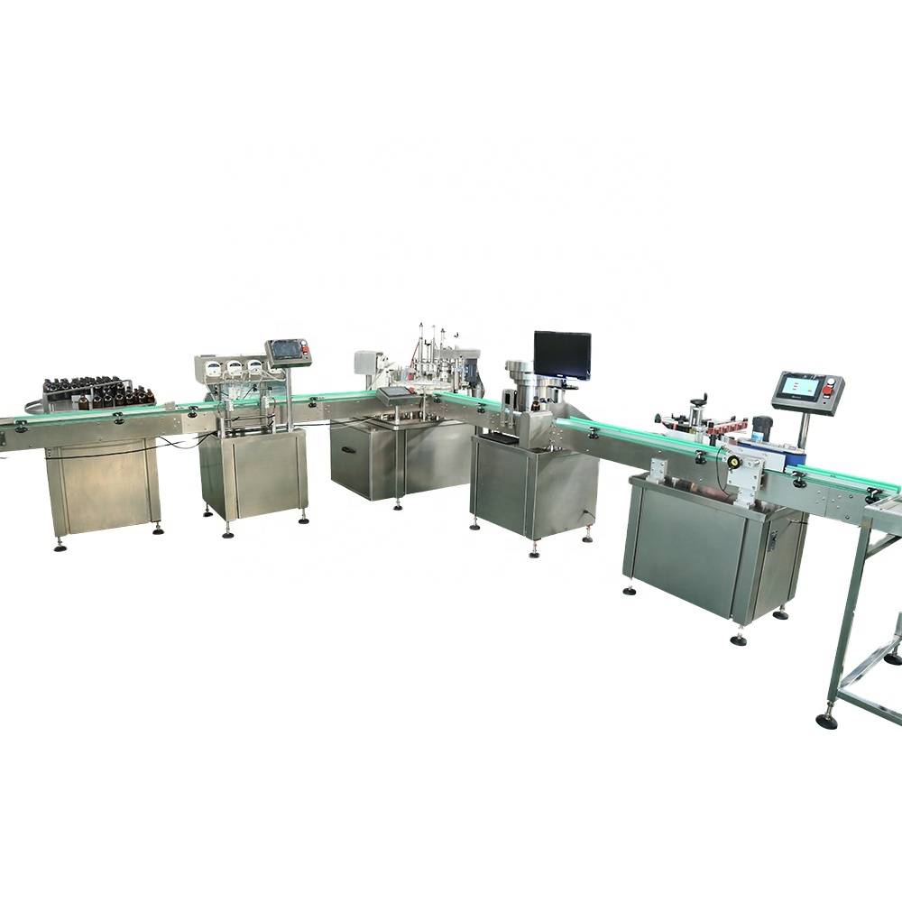 Full Automatic Electronic Medical Equipment E Liquid Filling Capping Machine Cartoning Machine Price