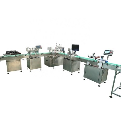 Full Automatic Electronic Medical Equipment E Liquid Filling Capping Machine Cartoning Machine Price